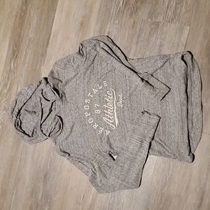 Juniors size Medium pullover Hoodia lightweight, light grey color